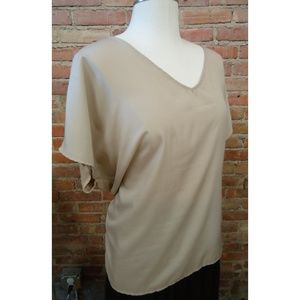 Lane Bryant Tan Short Sleeved Top